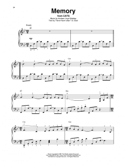 page one of Memory (from Cats) (Harp)