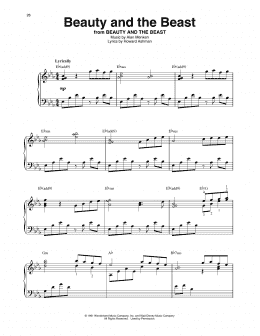 page one of Beauty And The Beast (Harp)