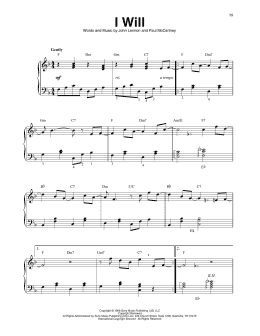 page one of I Will (Harp)