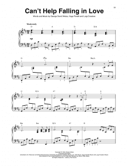page one of Can't Help Falling In Love (Harp)