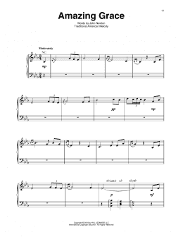 page one of Amazing Grace (Harp)