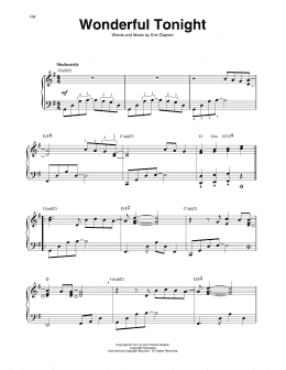 page one of Wonderful Tonight (Harp)