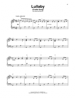 page one of Lullaby (Cradle Song) (Harp)