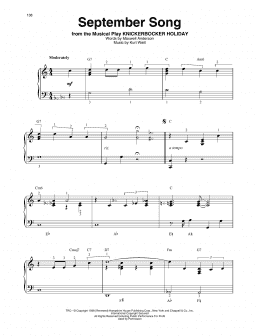 page one of September Song (Harp)