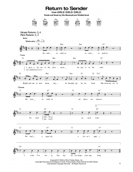 page one of Return To Sender (Easy Guitar)