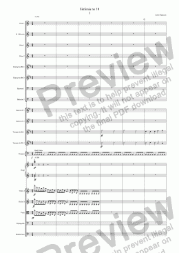 page one of Sinfonia no 10 