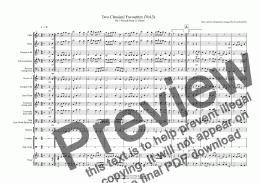 page one of 2 Classical Favourites for School Band (volume three)
