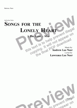 page one of The Lonely Man