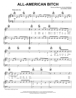 all-american bitch (Piano, Vocal & Guitar Chords (Right-Hand Melody))