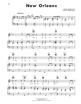 page one of New Orleans (Piano, Vocal & Guitar Chords (Right-Hand Melody))