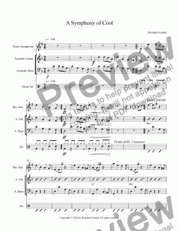 page one of A Symphony of Cool (1st mvt)