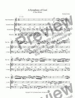 page one of A Symphony of Cool (2nd mvt)