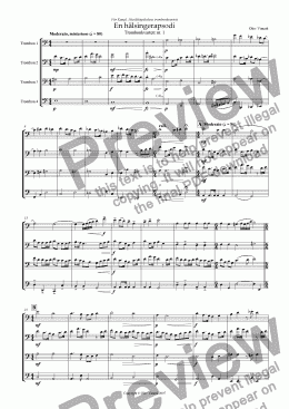 page one of Rapsody of Haelsingland - Trombone Quartet