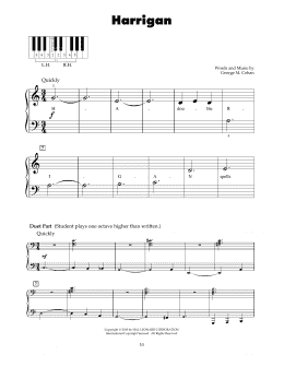 page one of Harrigan (5-Finger Piano)