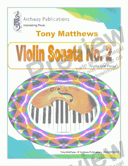page one of Violin Sonata No. 2 (Violin & Piano)