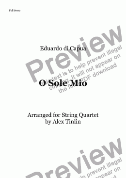 page one of O Sole Mio