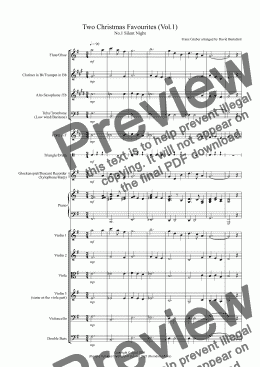 page one of 2 Christmas Favourites for School Orchestra (Volume one)