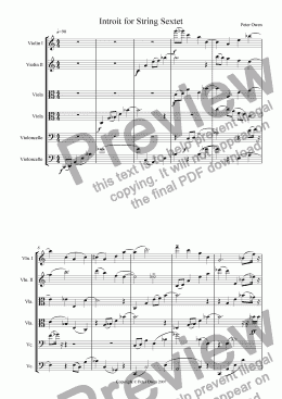 page one of Four Pieces for String Sextet   1. Introit