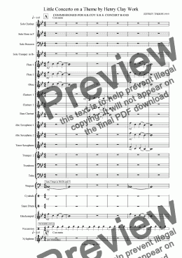 page one of Little Concerto on a Theme by Henry Clay Work