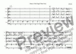 page one of Dance of the Sugar Plum Fairy [String 4tet +piano]
