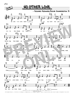 page one of No Other Love (Low Voice) (Real Book – Melody, Lyrics & Chords)