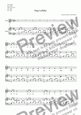 page one of Sing Lullaby