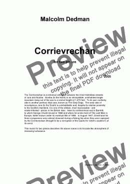 page one of Corrievrechan