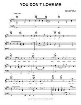 page one of You Don't Love Me (Piano, Vocal & Guitar Chords (Right-Hand Melody))