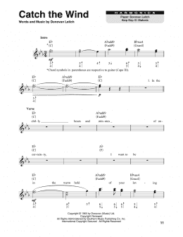 page one of Catch The Wind (Harmonica)