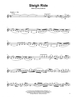 page one of Sleigh Ride (Violin Duet)