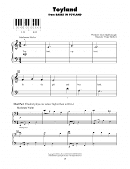 page one of Toyland (5-Finger Piano)