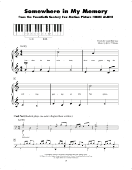 page one of Somewhere In My Memory (from Home Alone) (5-Finger Piano)