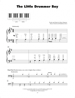 page one of The Little Drummer Boy (5-Finger Piano)