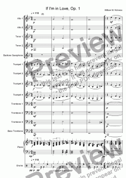 page one of If I’m in Love, Op. 1a