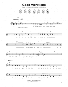 page one of Good Vibrations (Easy Guitar)