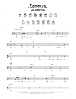 page one of Tomorrow (from Annie) (Easy Guitar)