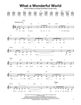 page one of What A Wonderful World (Easy Guitar)
