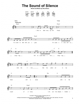 page one of The Sound Of Silence (Easy Guitar)