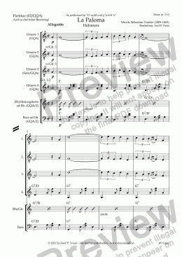 page one of La Paloma (02/GQA/Score & Parts)