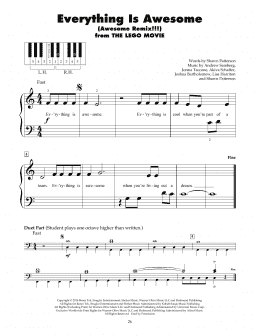page one of Everything Is Awesome (from The Lego Movie) (feat. The Lonely Island) (5-Finger Piano)
