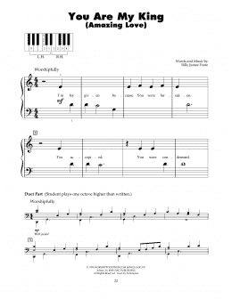 page one of You Are My King (Amazing Love) (5-Finger Piano)