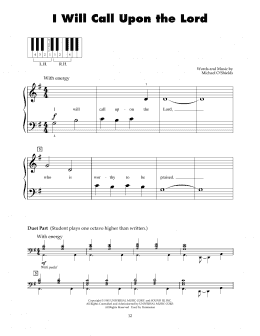 page one of I Will Call Upon The Lord (5-Finger Piano)