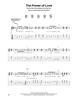 page one of The Power Of Love (Easy Guitar Tab)