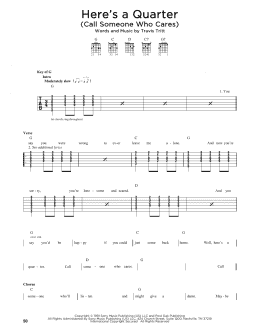 page one of Here's A Quarter (Call Someone Who Cares) (Solo Guitar)
