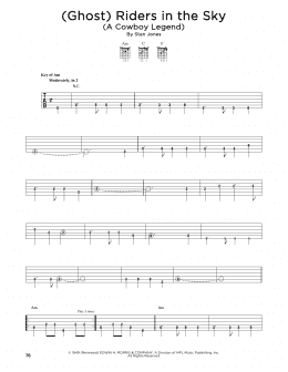 page one of (Ghost) Riders In The Sky (A Cowboy Legend) (Solo Guitar)