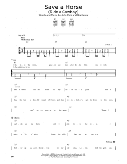 page one of Save A Horse (Ride A Cowboy) (Solo Guitar)