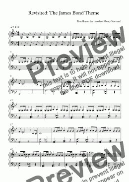 page one of The James Bond Theme Revisited