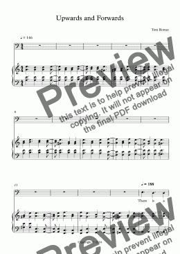 page one of Upwards and Forwards Song