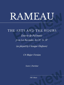 page one of Rameau: Les Boréades: "The Arts and the Hours" for Piano (as played by Víkingur Ólafsson) C# Major
