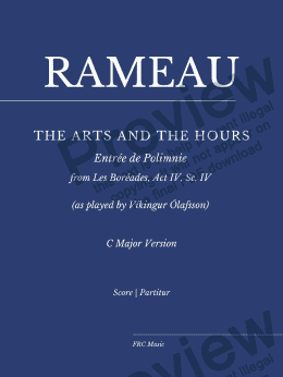 page one of Rameau: Les Boréades: "The Arts and the Hours" for Piano (as played by Víkingur Ólafsson) in C
